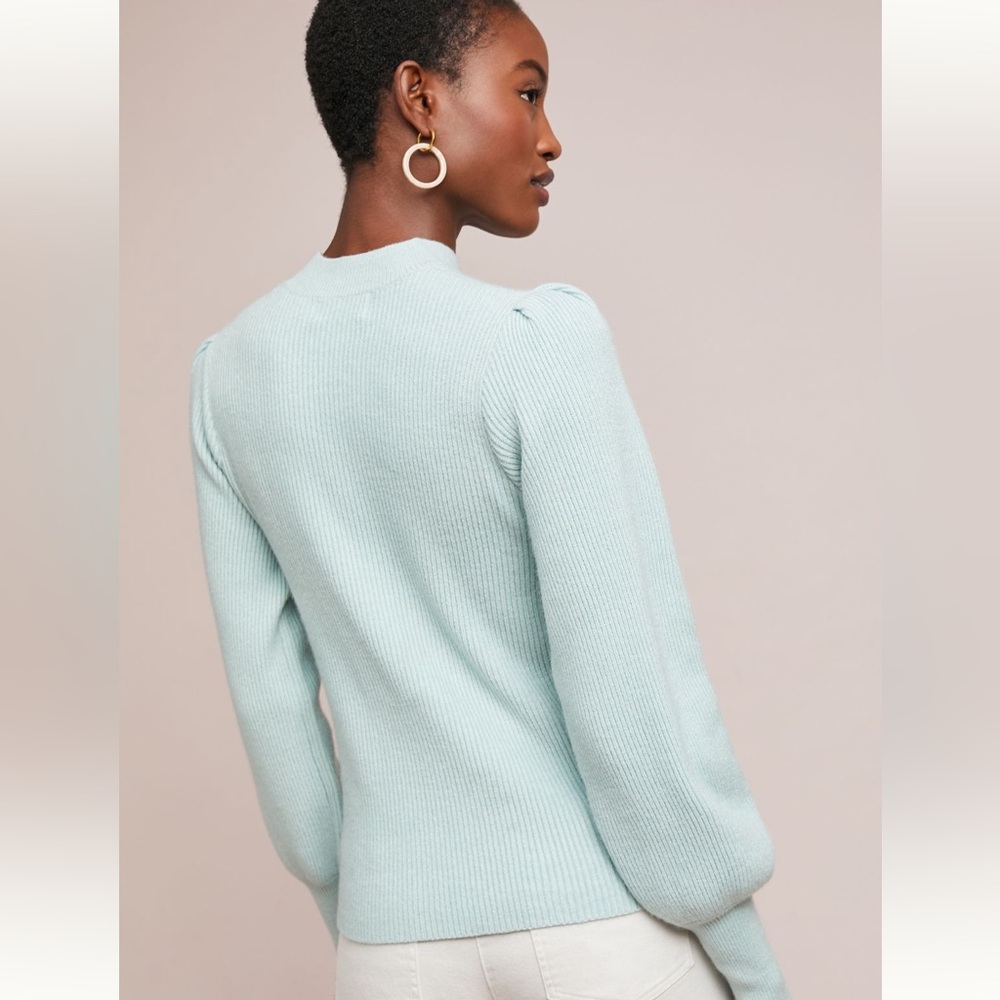Anthropologie Sheridan Ribbed Sweater in Mint
